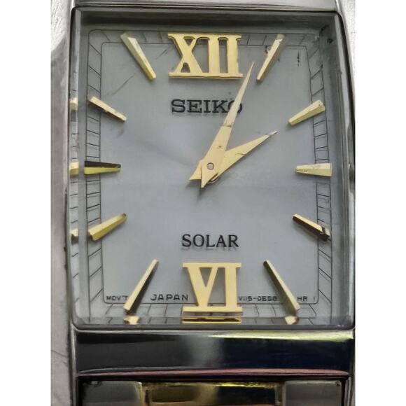 Ladies Seiko Solar V115-0CR0 Quartz Watch New Solar Battery Runs Great MSRP $175 - Picture 9 of 13